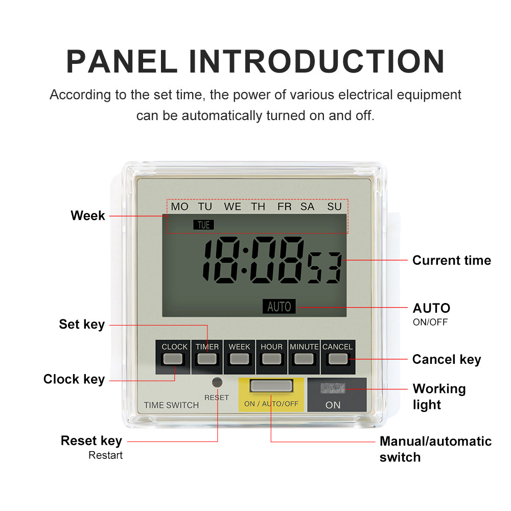 Temporizador Cíclico T-03 con Microcomputadora – Control Preciso 220V para Soldadura y Automatización