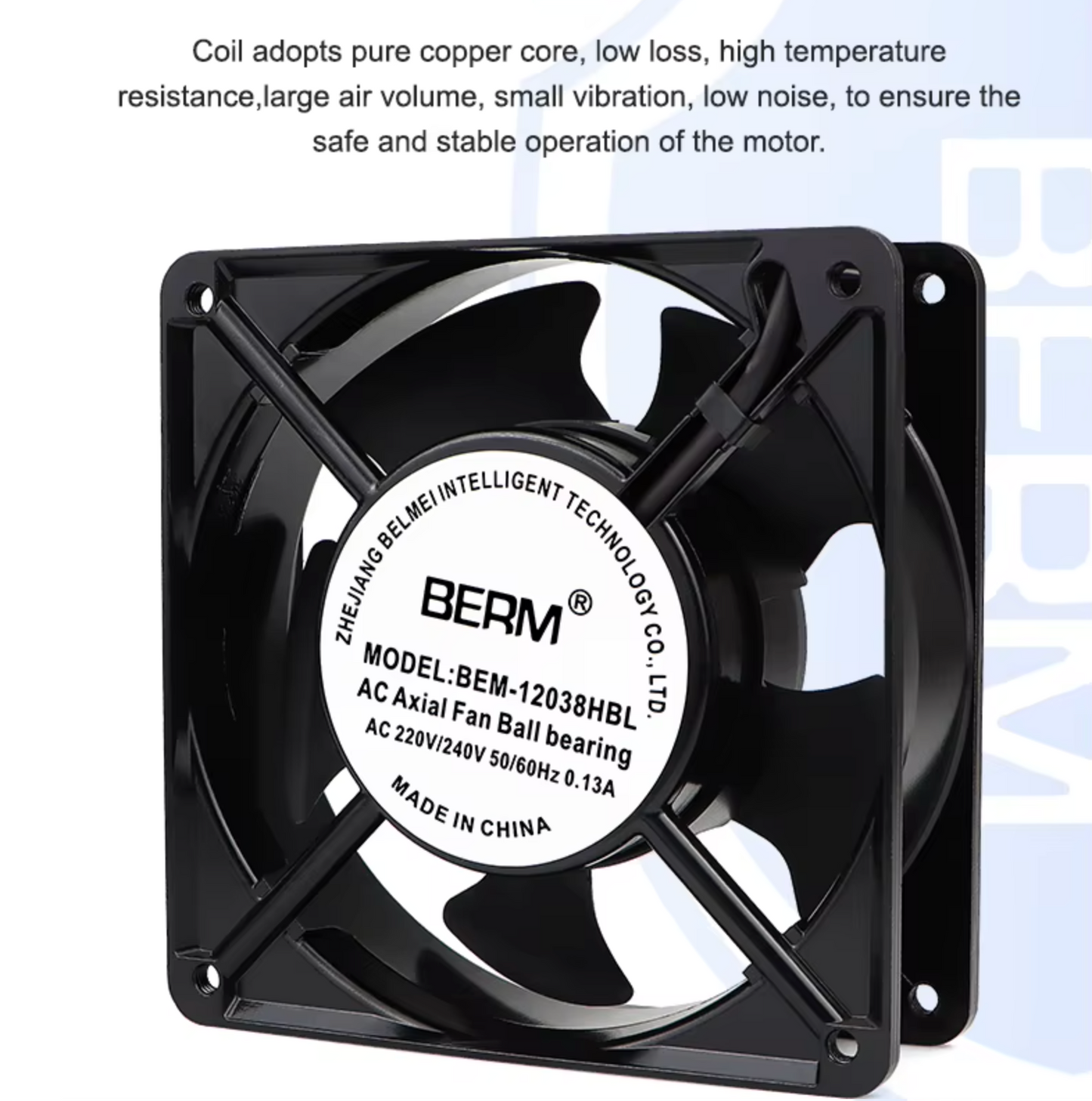 Ventilador axial pequeño de 220 V, 120 mm x 120 mm, con rodamiento de bolas, para refrigeración de armarios industriales
