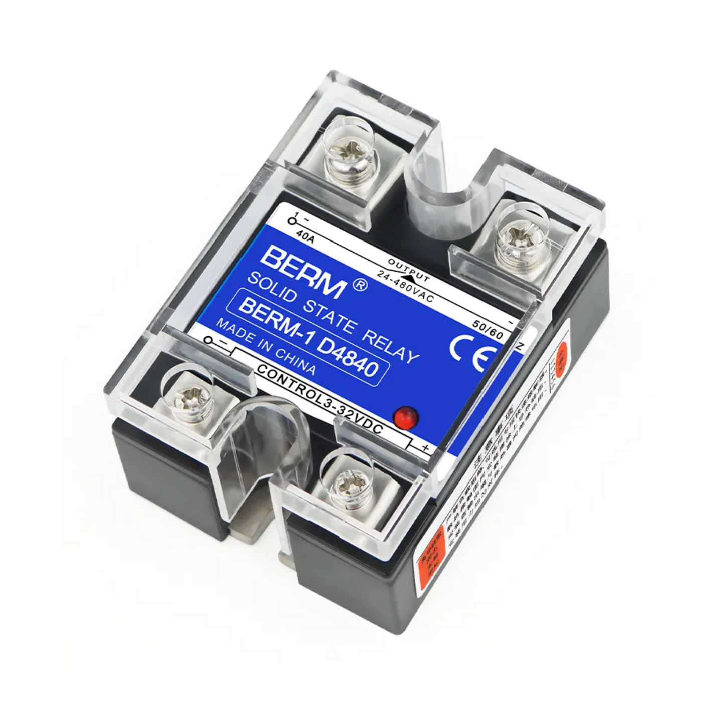 Relé de estado sólido SSR-40DA 3-32 VCC a 24-480 VCA BERM