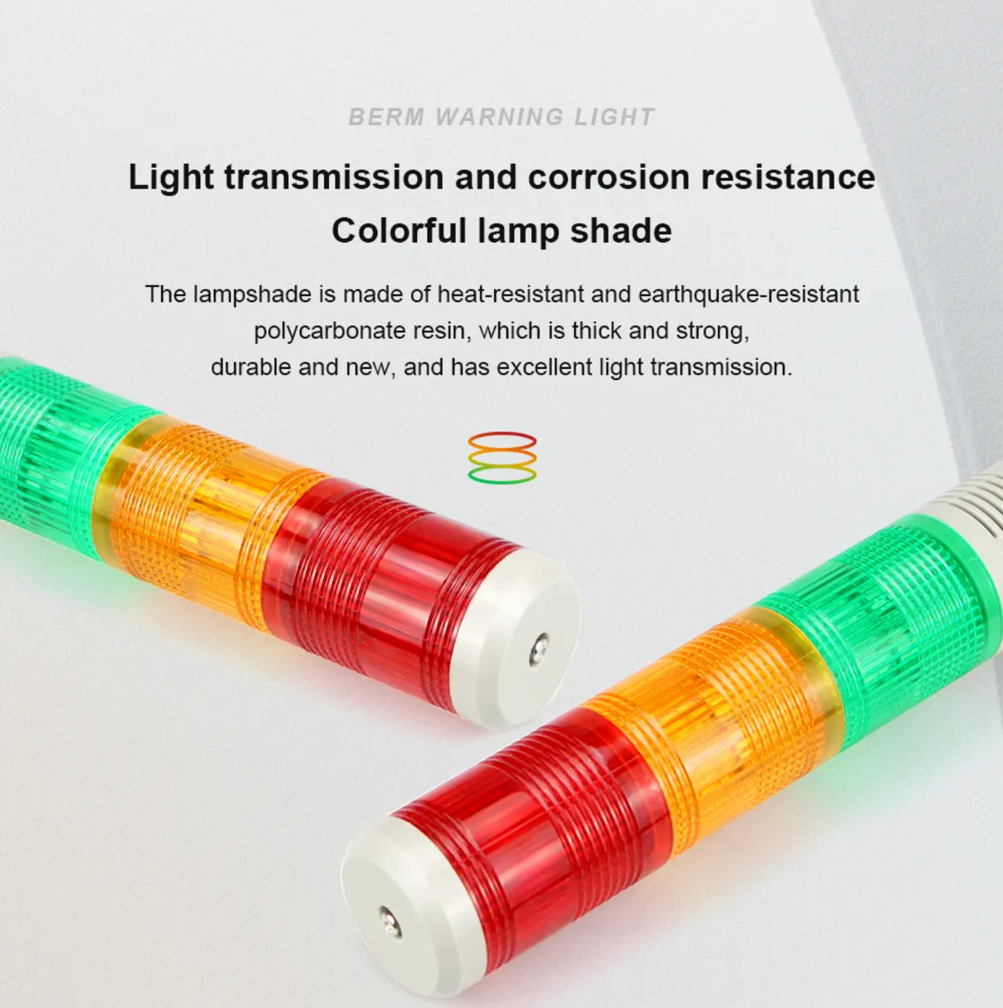 Luz de advertencia de tres colores con señal LED y zumbador incorporado