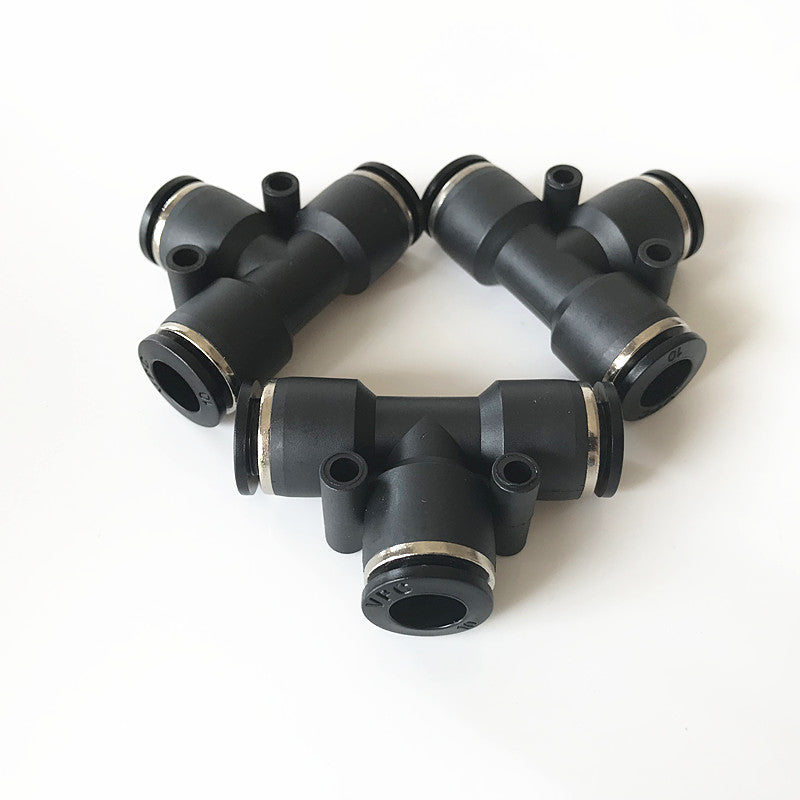 Conector Neumático En T VPE 8mm Acople Rápido Para Manguera