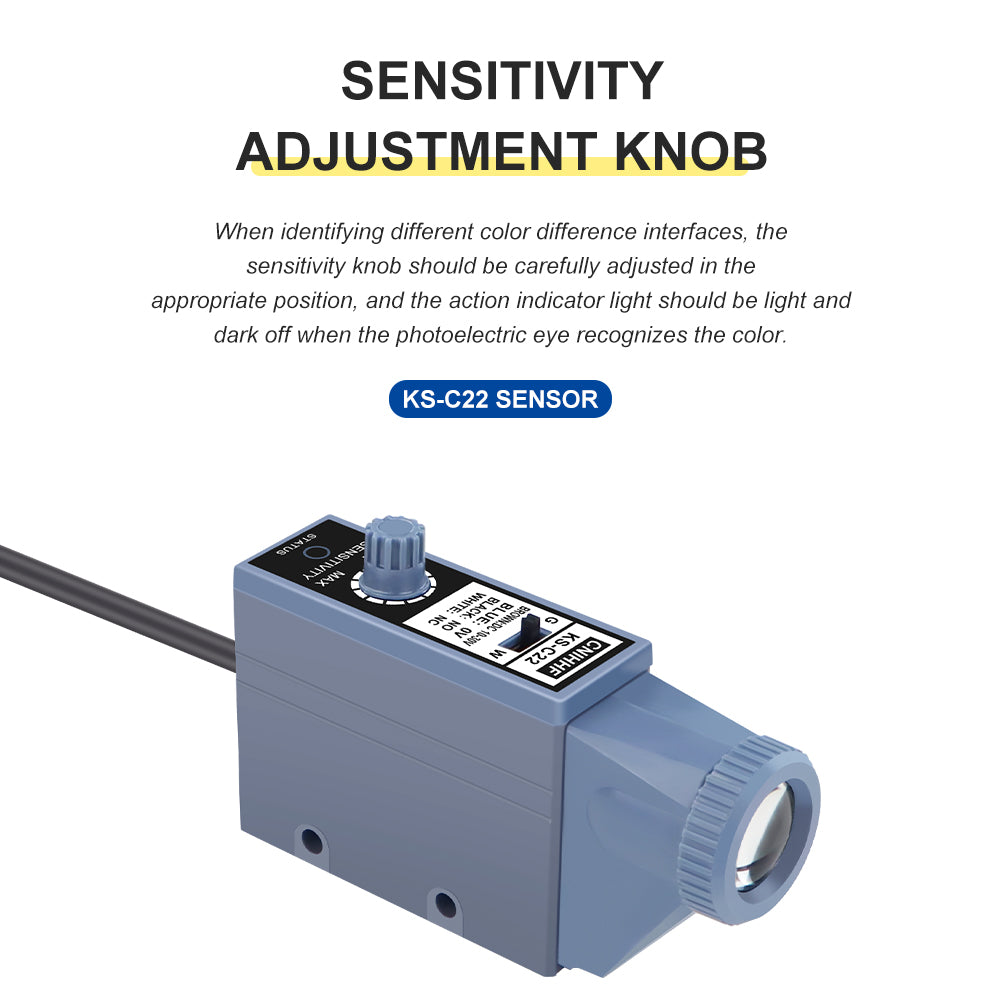 Sensor de código de Color de luz verde/blanca KS-C22