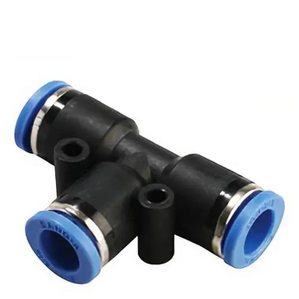 Conector Neumático En T VPE 10mm Acople Rápido Para Manguera