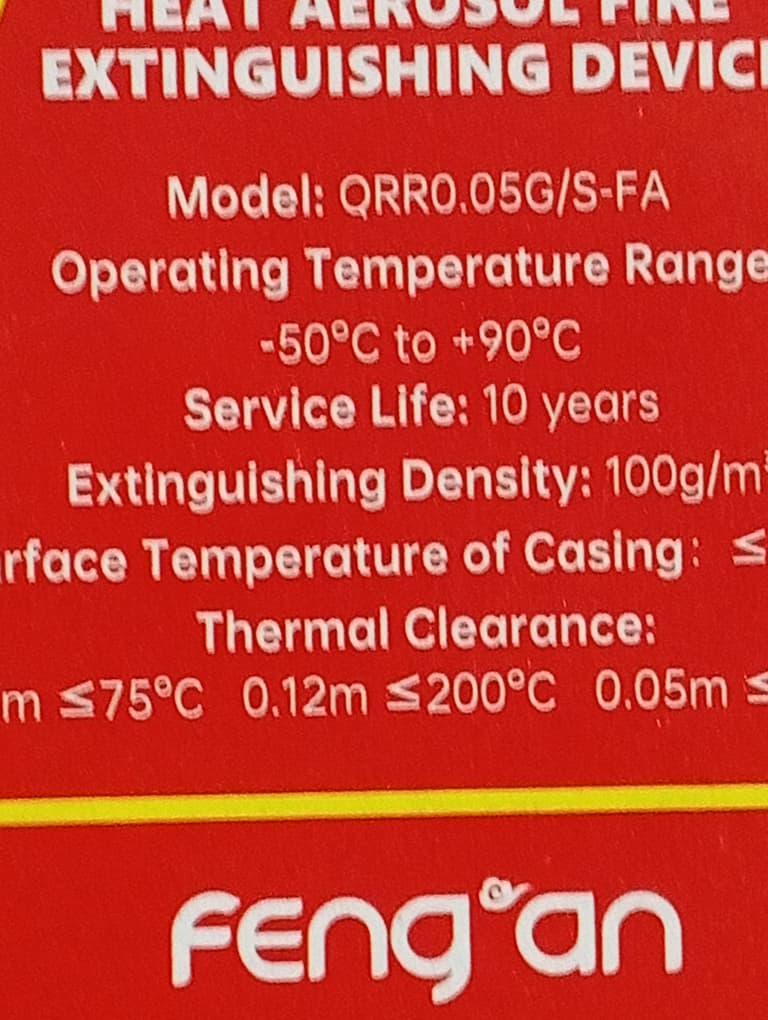 Extintor de Incendio Rectangular QRRO05G/S-FA