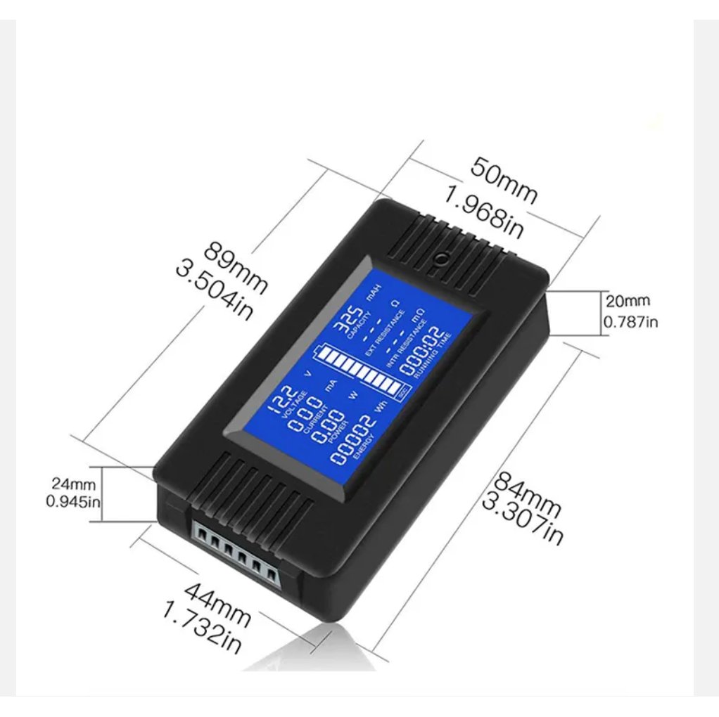 Digital Meter DC 0 - 200V 9 in 1 LCD DC Voltage Current Power Energy Detector Ampere Shunt Voltmeter Ammeter Max. 300 Amp. - Sumiempaques Corp.