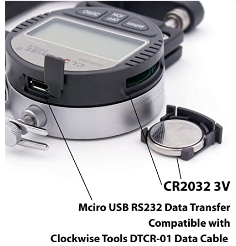 Thickness Gauge Electronic Digital Dial 0-0.4 inch/10mm 0.00005" Resolution Measuring Tool - 120100315US