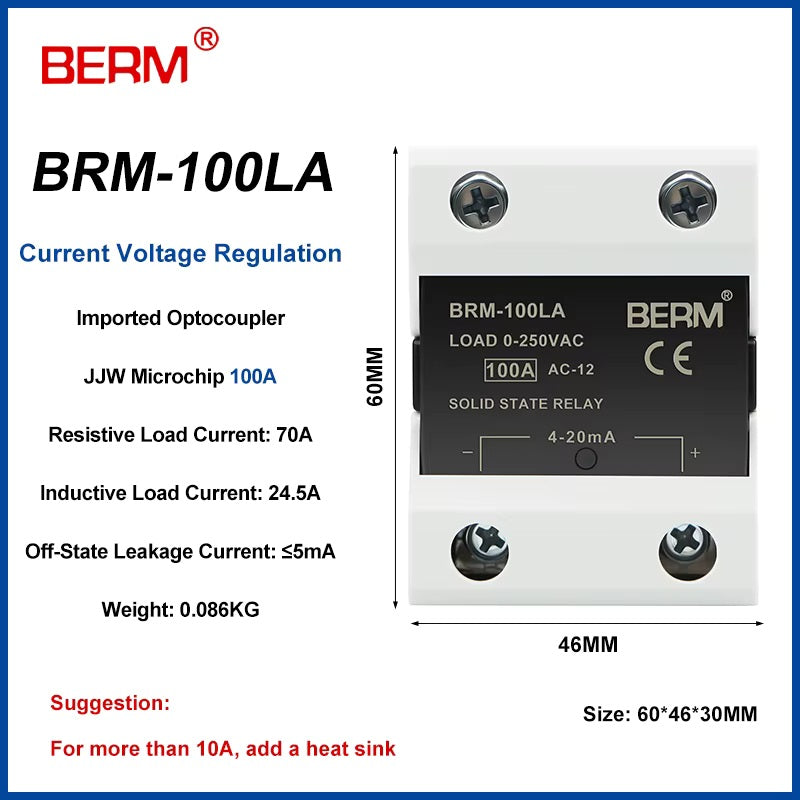 Relé de Estado Sólido Lineal BERM BRM-25LA 25A (4-20mA)