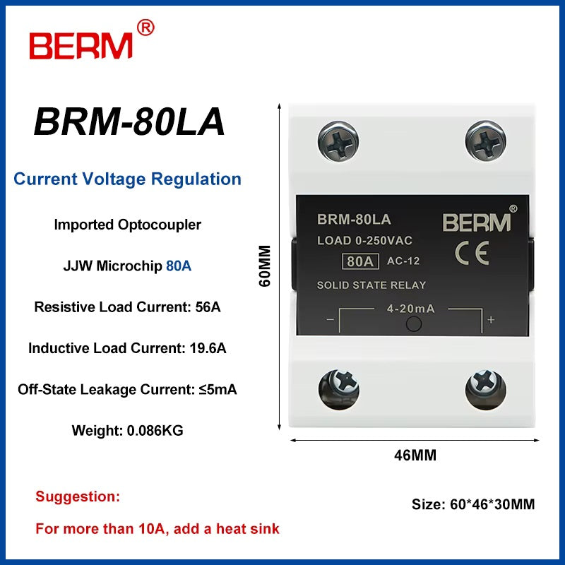 Relé de Estado Sólido Lineal BERM BRM-25LA 25A (4-20mA)