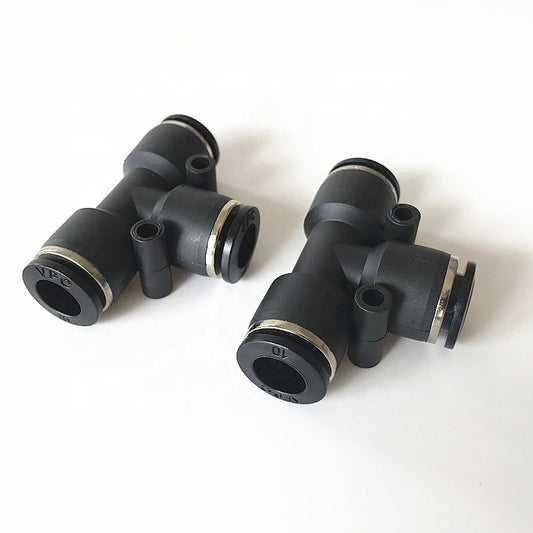Conector Neumático En T VPE 8mm Acople Rápido Para Manguera