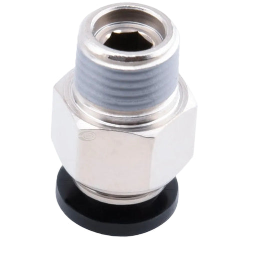 Racor Neumático Recto PC 10-3/8 NPT Manguera 10mm x Rosca 3/8