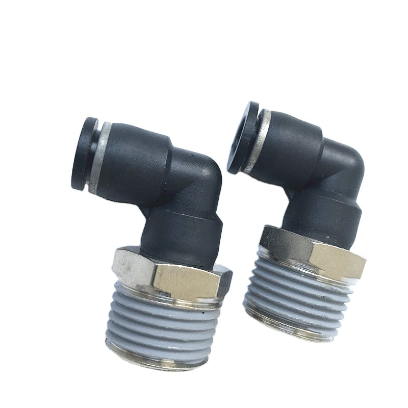 Conector Neumático En Codo VPL 10-02 Manguera 10mm Rosca 1/4