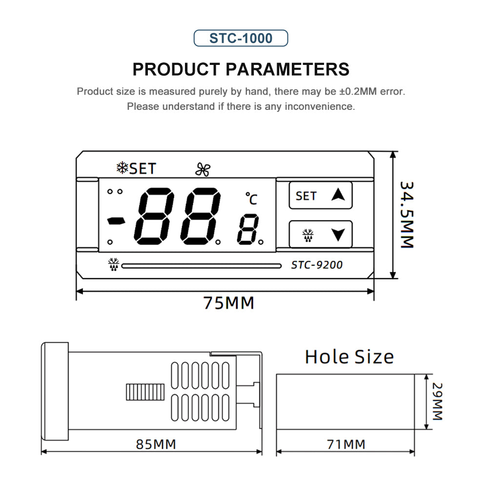 Controlador de Temperatura Digital STC-1000 (Termostato y Relé Dual)