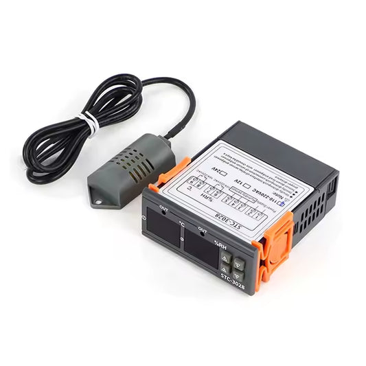 Controlador Digital de Temperatura y Humedad STC-3028 | Termostato + Higrómetro AC110–220V