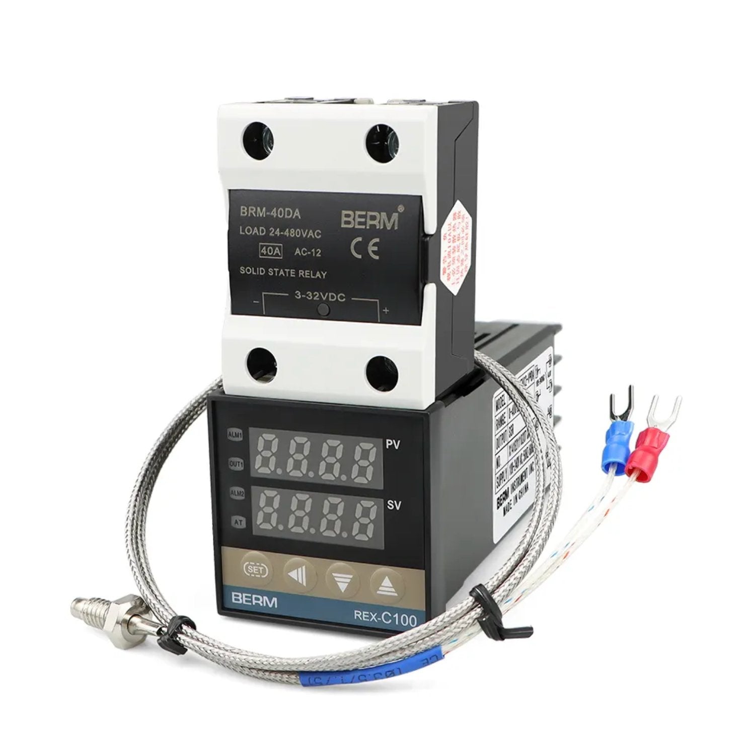 Buy PID Temperature Controller Kit Voltage AC 100~240V Comes With SSR 40 Da Solid State Relay K Type Thermocouple Sensor And Black Heat Sink