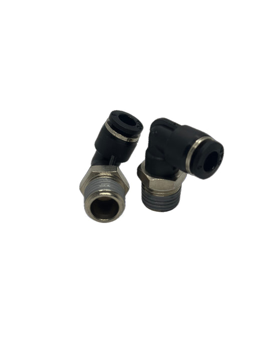 Conector Neumático en Codo VPL 8-02 Manguera 8mm x Rosca 1/4